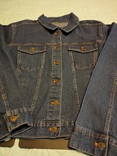 Youth Girl's Dark Wash Blue Jean Denim Jacket Size XL 14/16