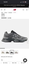 New Balance 9060 U9060BLK Black/Gray Lace-Up Sneakers Men s US 9.5 D