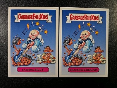Smashing Pumpkins Billy Corgan James Iha Spoof 2017 Garbage Pail Kids 2 Card Set