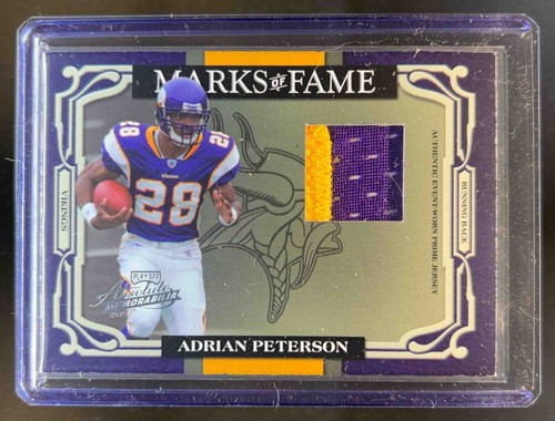 2007 Playoff Absolute Adrian Peterson Marks of Fame Patch #MOF-34