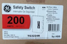 GE Safety Switch TG3224R 200A 240V NEMA 3R Fusible
