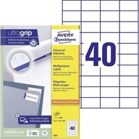 Avery Zweckform Universal-Etiketten 52,5 X 29,7 Mm Weiß 4.000 Etiketten