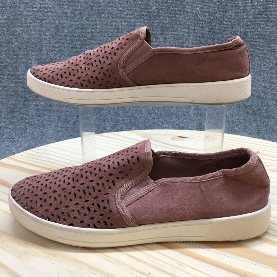 Croft And Barrow Shoes Womens 10 M Tracey Casual Slip On Sneakers Pink Fabric - Image 2 of 4