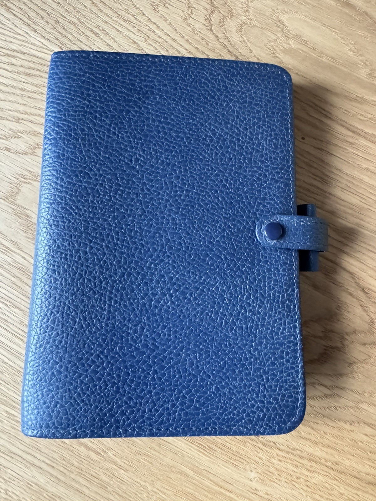 Filofax Richmond Blue Grain Leather Organiser with some inserts