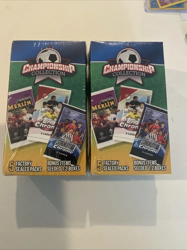 Lot Of 2 Soccer Trading Cards Championship Collection Box 5 Packs MJ Holding