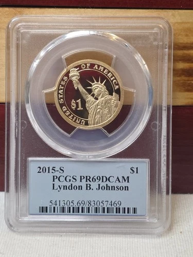 2015-S Presidential Dollar Lyndon B Johnson Proof — photo from the most recent tracked eBay sale