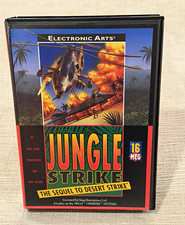 Electronic Arts Jungle Strike Sega Genesis Cartridge w/ Case & Manual