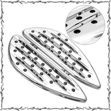 Deep Chrome CNC cut Driver Floorboards for Harley Softail/Dyna Touring