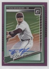 2025 Donruss Optic Purple Prizm Signatures 21/49 Tyson Neighbors #181 Auto 14dq