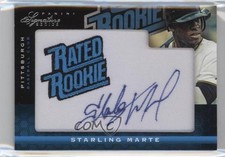 2012 National Treasures Signature Series /99 Starling Marte #169 Patch Auto 0f8