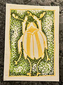 ACEO Original 2.5x3.5 Ink/ Marker Drawing Signed Insect on Cardstock