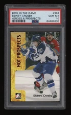 2005-06 Sidney Crosby PSA 10 In The Game Rookies Heroes & Prospects Rc #361