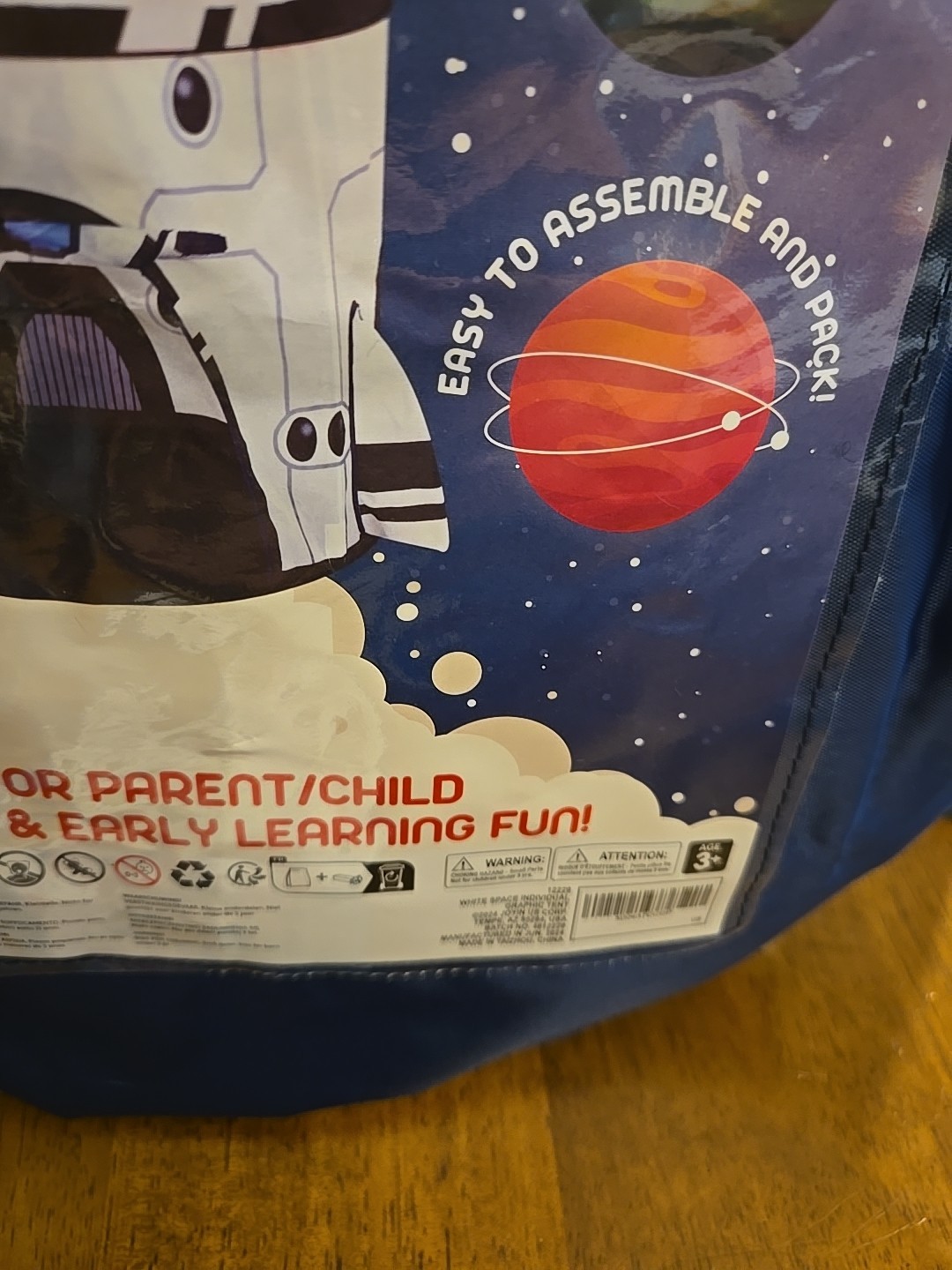 Rocket Ship Play Tent Pop up Play Tent Kids Indoor Outdoor Spaceship Playhouse