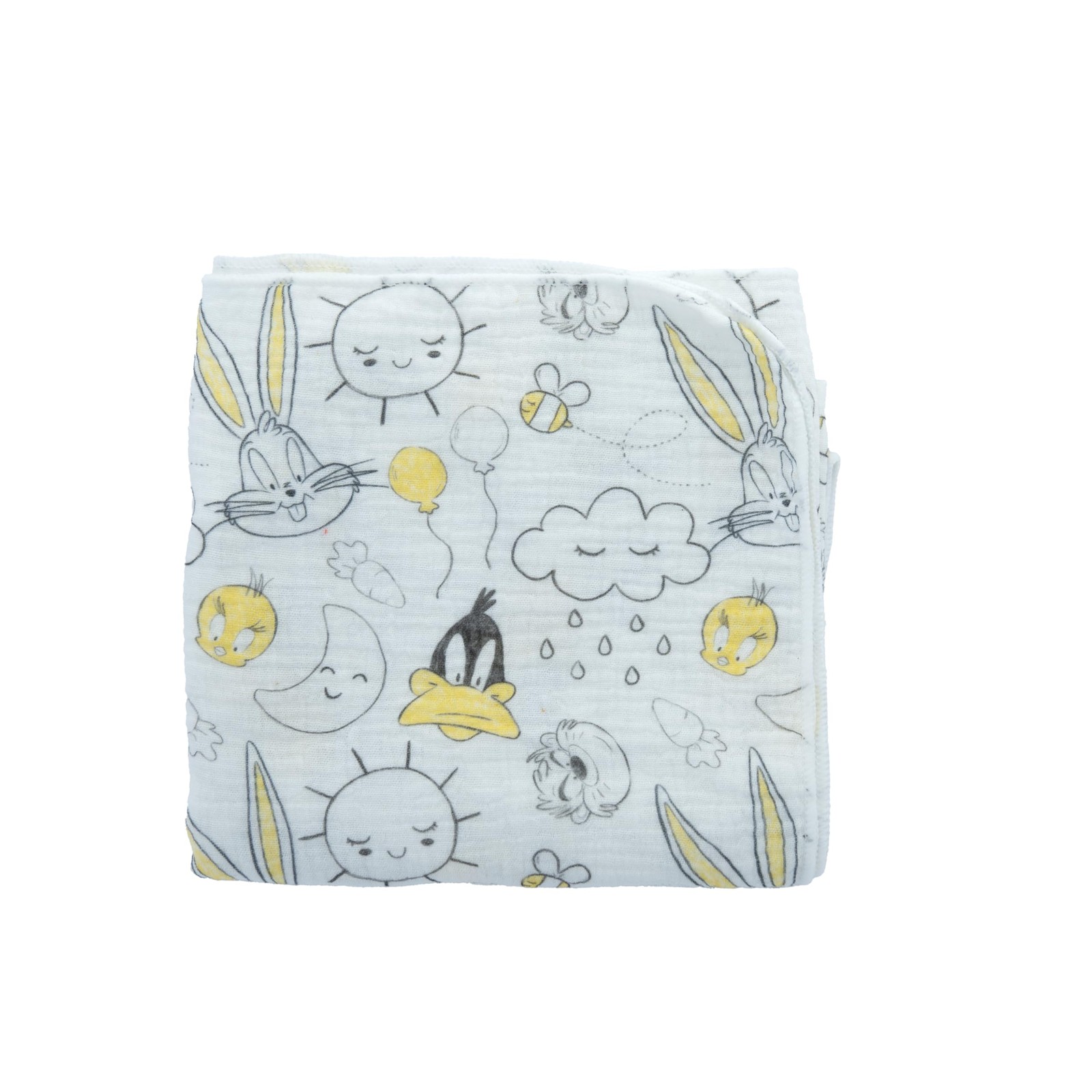 Langes bébé 55x65 cm en coton bio lot de 2 carrés blancs multi-usage