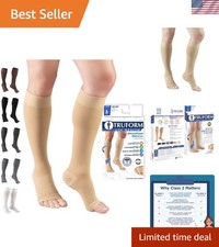 20-30 mmHg Compression Stockings for Men and Women, Knee High Length, Open To...