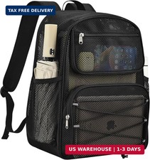 Paxiland Mesh Backpack Heavy Duty See Through Mesh Bookbag Large Backpack for Tr