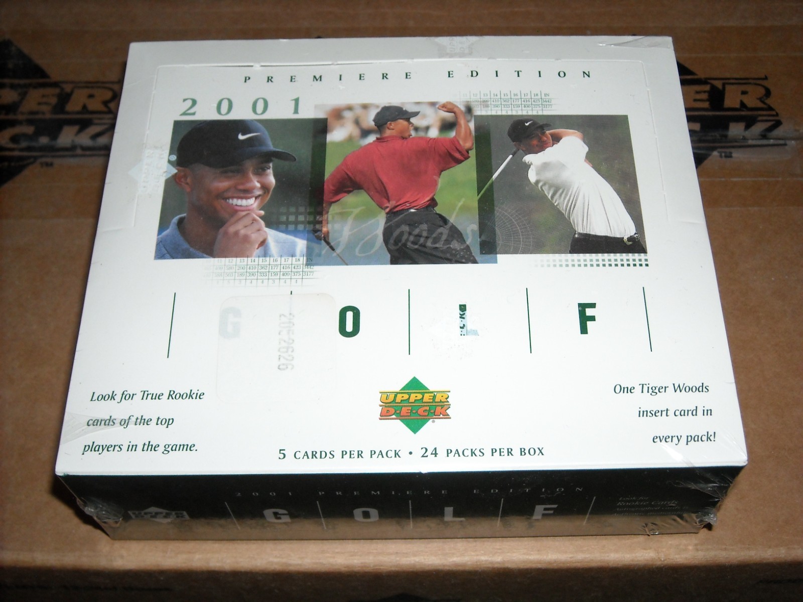 2001 Upper Deck Golf FACTORY SEALED HOBBY BOX TIGER WOODS ROOKIE YR & $34 BONUS!