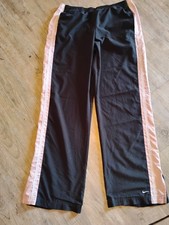 VINTAGE ladies Nike Windbreaker Pants Pink And Black No Flaws Known. Size Large