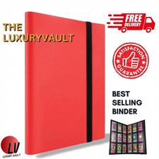 Red Trading Card Binder 396 Pockets Side-Loading Album Folder TCG Premium Folder