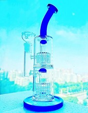 heady recycler two matrix bong Beaker 10" Glass Water Pipe rig Hookah 14mm bowl