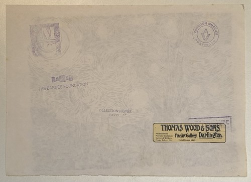 Vincent Van Gogh (Handmade) Drawing On Old Paper Signed & Stamped, Vtg ...