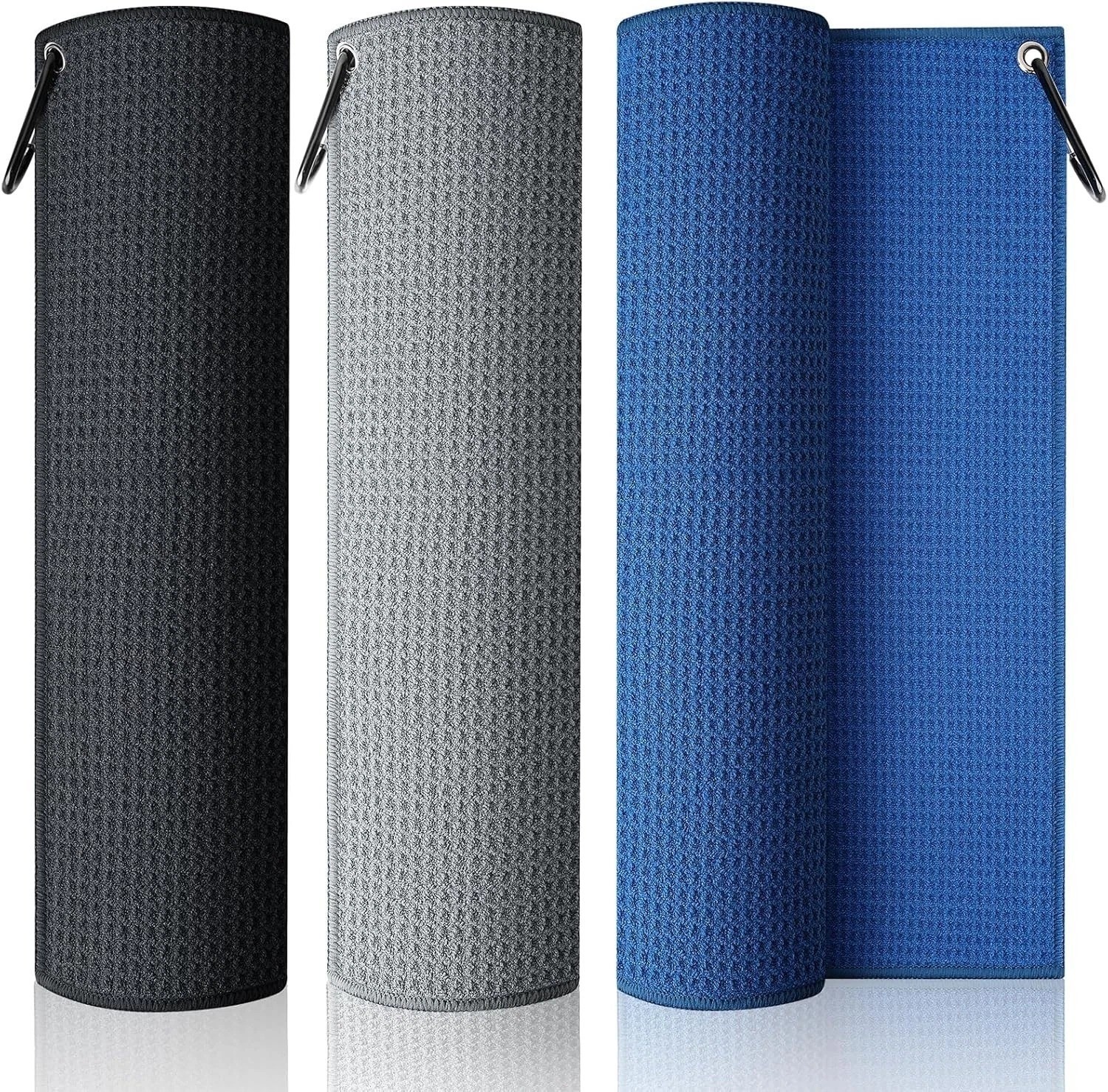 Towel For Golf Bags With Carabiner Clip Microfiber Golf Gear