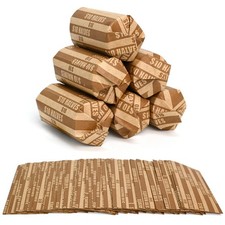 LLIKED 105 Pcs Striped Flat Coin Wrappers Half Dollars 105 - Halves