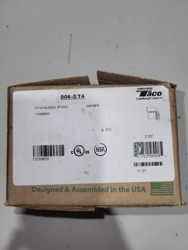 Taco 006-st4 Circulator Pump - Picture 1 of 2