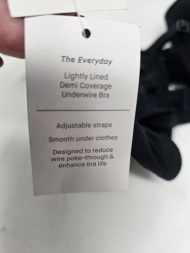 Reggiseno Auden Taglia 34D Nero Leggermente Foderato Demi Copertura Ferretto Cinghie Regolabili - Foto 7 di 14