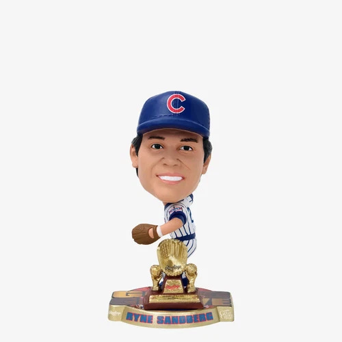 Ryne Sandberg Chicago Cubs 1989 Gold Glove Mini Bighead Bobblehead MLB