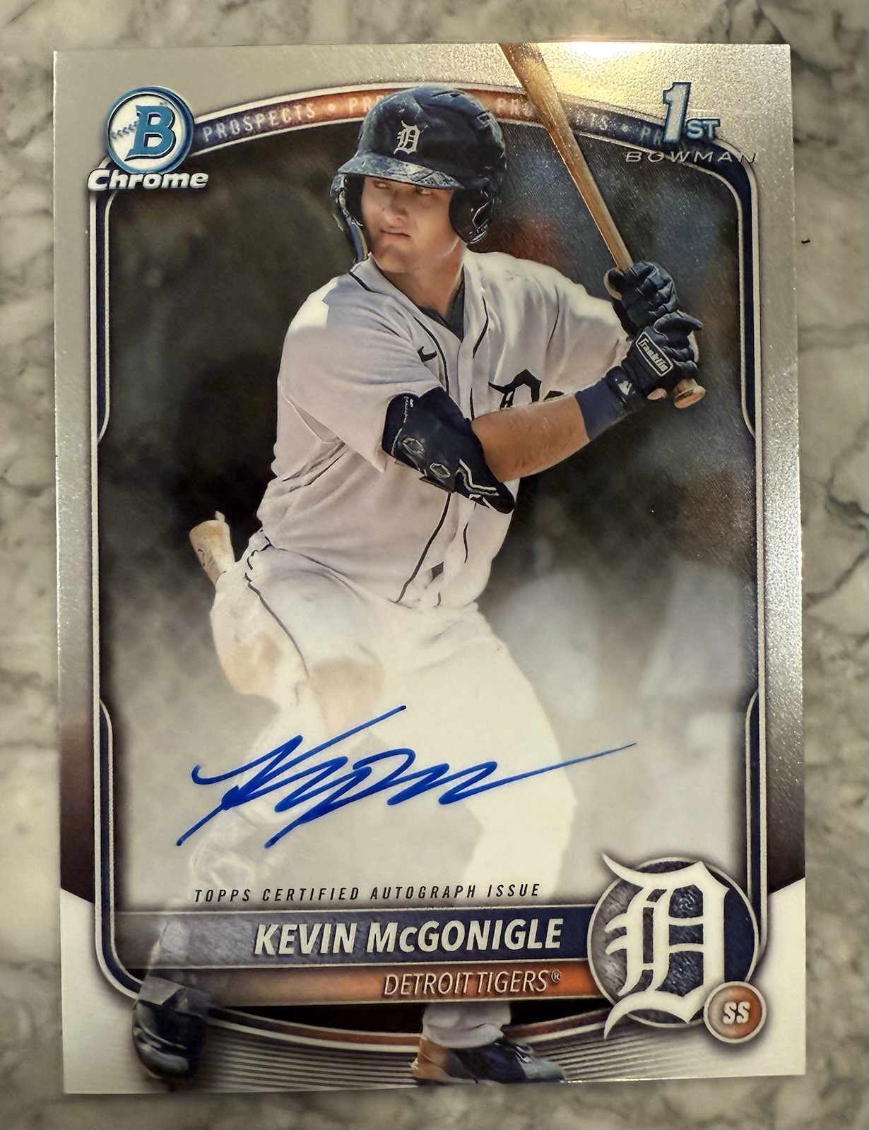 Kevin McGonigle 2025 Bowman #CPA-KM Chrome Auto Rookie 1st RC