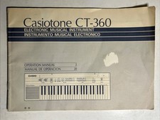 Teclado Electrónico Casio Casiotone CT-360 Original Manual del Propietario Libro CT360