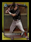 2025 Bowman Bo Walker #BCP-92 1st Bowman Chrome Prospects Yellow Refractor /75