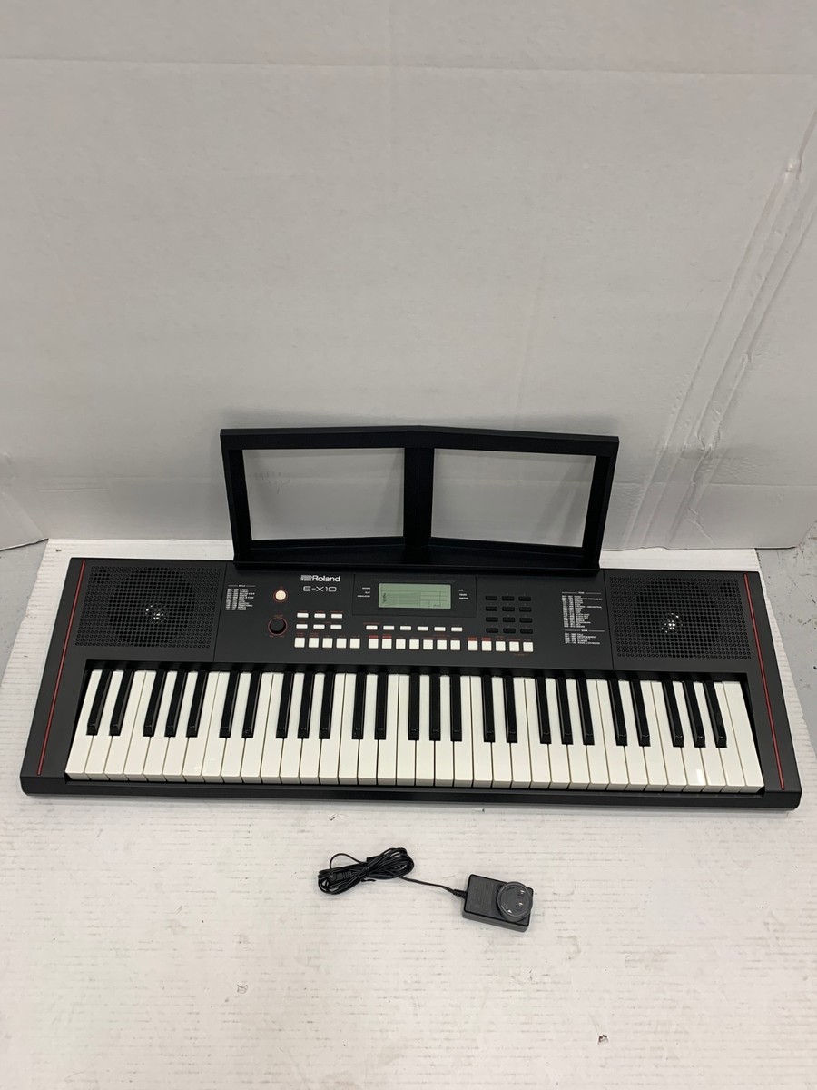 Roland E-X10 Arranger Keyboard with Music Rest and Power Adapter