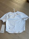 NWT Lululemon Nulux Cropped Tennis Short Sleeve Size 6 White — photo 5