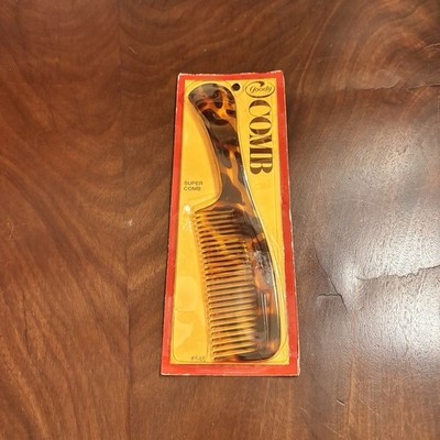 Vintage Goody Super Comb #548 Tortoise Shell NOS Sealed 1975 Hair Comb USA