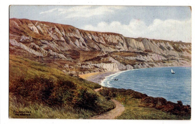 AR Quinton Folkestone The Warren Kent 2478 J Lachs 1920er Vintage Kunst Postkarte