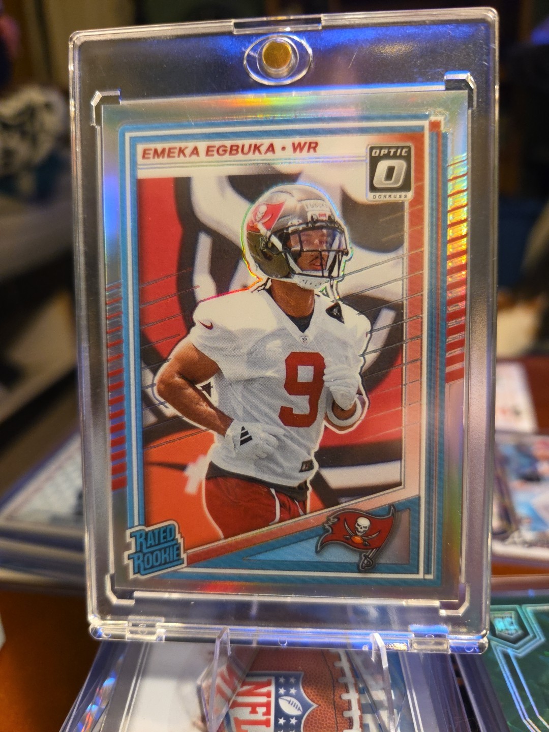 2025 Panini Donruss - Rated Rookie Emeka Egbuka #375 Optic Preview Prizm (RC)