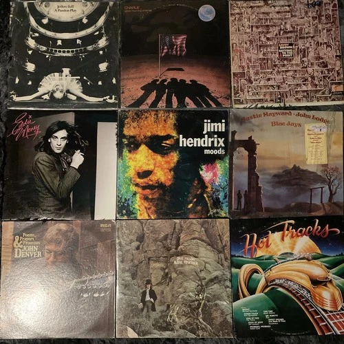 Vinyl Record Lot #17 Jimi Hendrix New Wave Eddie Money Rock Jethro Tull Pop Rock