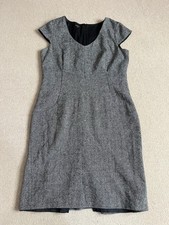Hobbs Ladies Grey Smart Formal Occasion Work Autumn Winter Dress Size 16