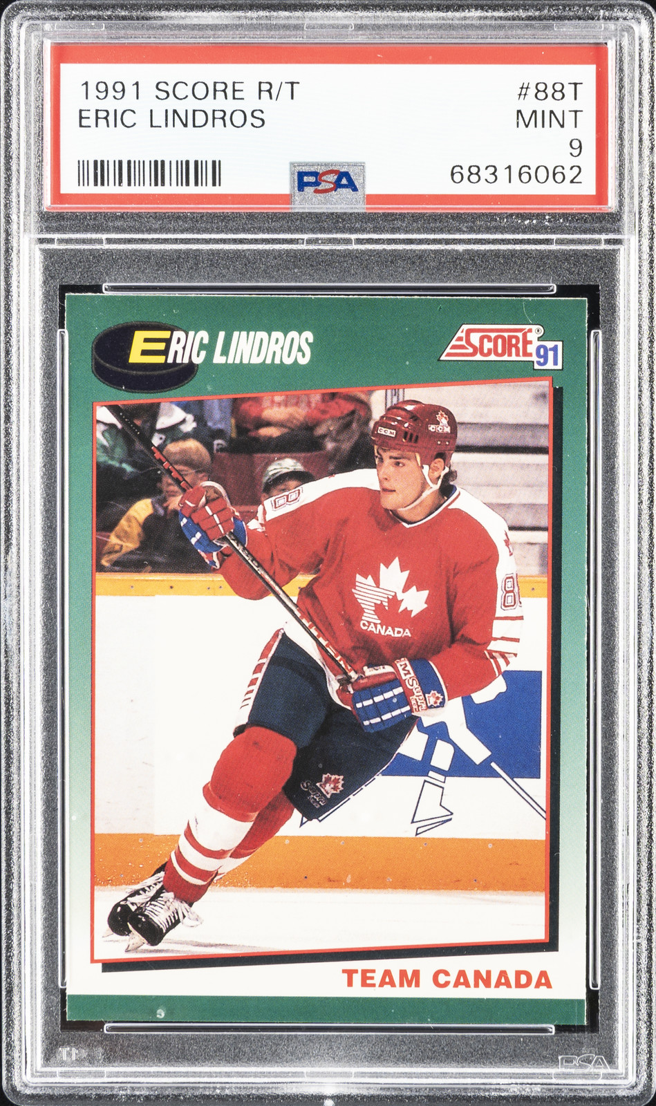 1991 SCORE RC/TRADED #88T ERIC LINDROS PSA 9