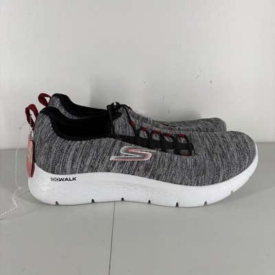 Skechers Men 13 Extra Wide Black White Go Walk Flex Slip-On Walking Shoes NWOB