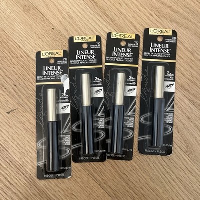 LOT OF 4 L'OREAL PARIS LINEUR INTENSE BRUSH TIP LIQUID EYELINER 790 Carbon BLK