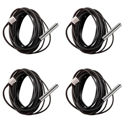 4pcs 10K Thermistor 3 M, 3950 NTC 10K Thermistor Temperature Sensor Probe, St...