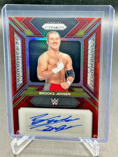 2024 Panini Prizm WWE Wrestling BROOKS JENSEN Red Prizm AUTO 36/99