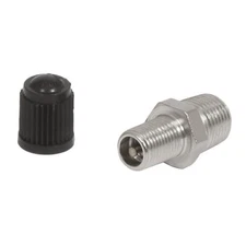 Earl's Performance Schrader Valve 9616SVERL; 1/8 in. NPT male, Stainless, Brass