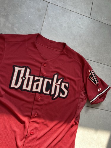 Majestic Arizona Diamondbacks Red Alternate Sewn Blank MLB Team Jersey Sz 48 - Picture 12 of 22