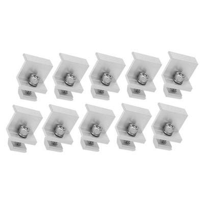 10PCS Solar Mount Z Bracket Aluminiumlegierung Pressblock PV Panel Rail End E DE
