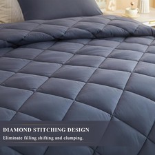 Extra Large King Size Comforter Oversized 128 X 120 Grey Lightweight Quilt Soft