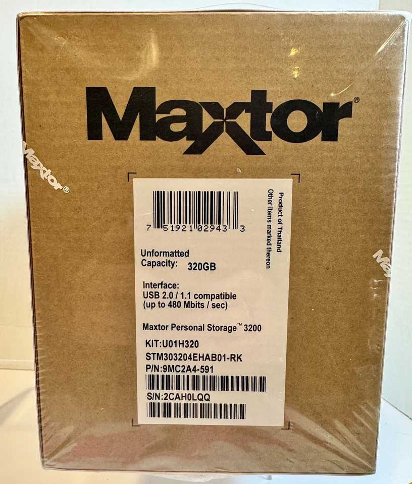 Sealed New Boxed Maxtor Basics Personal Storage 3200 External Hard Drive 500GB - Image 3 of 3